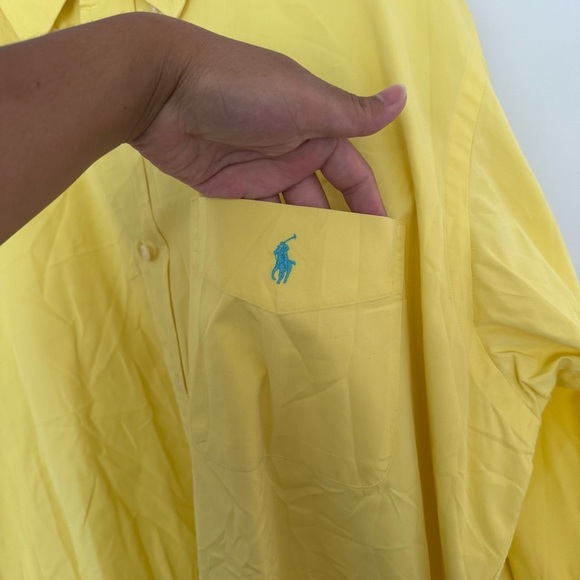 Ralph Lauren Blake Yellow Button-Down Shirt - Picture 2 of 4